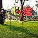 Techinal 1 Pcs Bumble Bee / Ladybug Windmill Whirligig Wind Spinner Home Yard Garden Decor