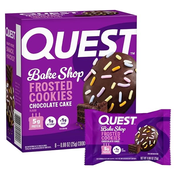 QUEST NUTRITION QUEST CHOCOLATE CAKE FROSTED COOKIES, 8...