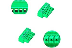 GENERIC Tcenofoxy 3.81mm 2/3/4/5/6/7/8/9/10/11/12/13/14/15/16/18/20/24 Pin Phoenix Connector PCB Screw Terminal Block Connector (5Pcs 3.81M-5Pin)