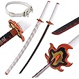 Bowen Demon Slayer Sword Real Metal,40.5-Inches Katana,Carbon Steel Samurai Sword Cosplay Anime Original Texture