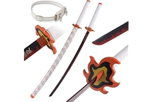 Bowen Demon Slayer Sword Real Metal,40.5-Inches Katana,Carbon Steel Samurai Sword Cosplay Anime Original Texture