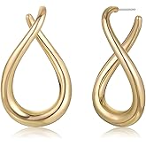 Linear Drop Earrings, Modern Teardrop Design, Minimalist Style, Women's Fashion Jewelry