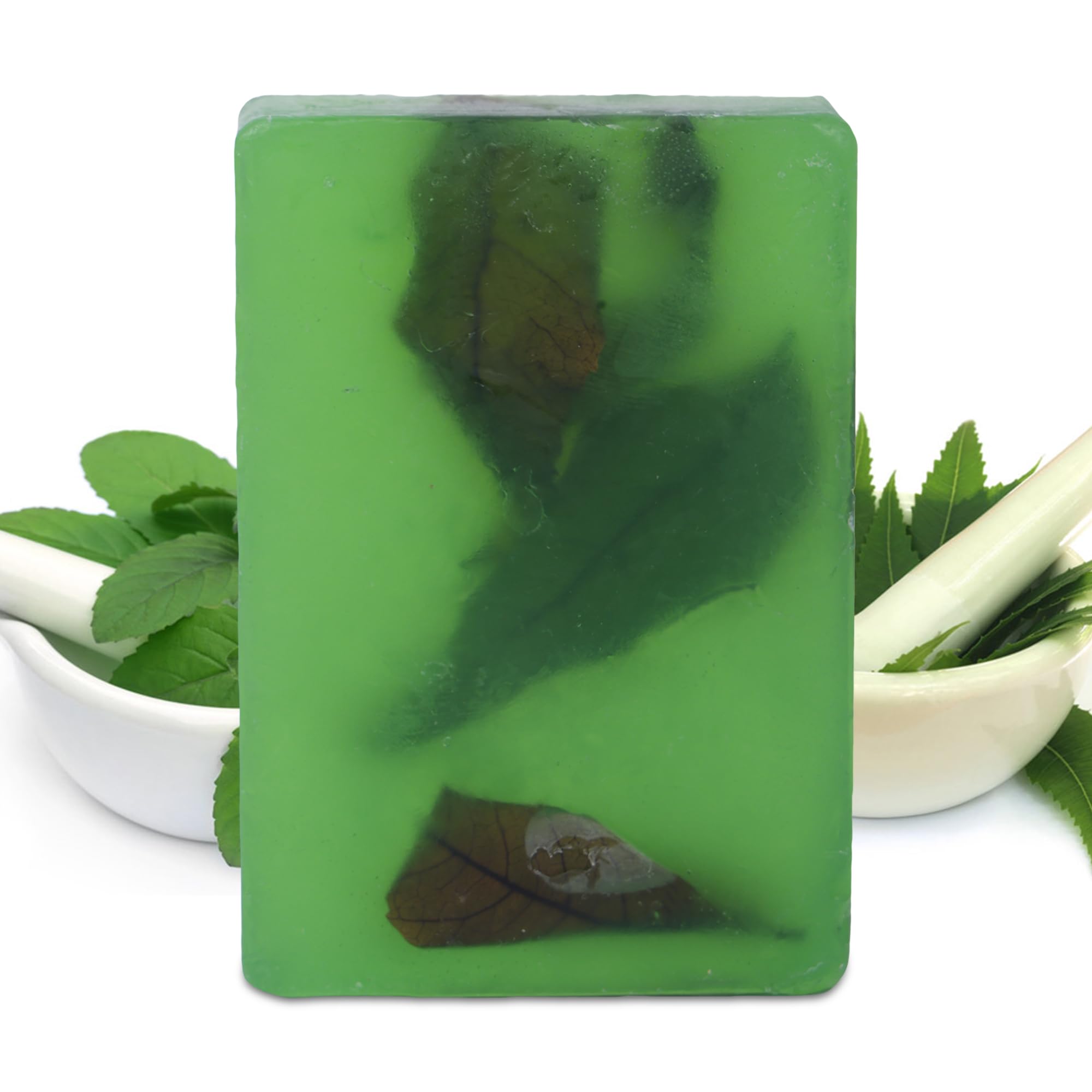 SVATV Soap Neem & Tulsi - Best Exfoliating Bar, Traditional Ayurvedic Herbal Soap For All Skin Type - 125 Grams