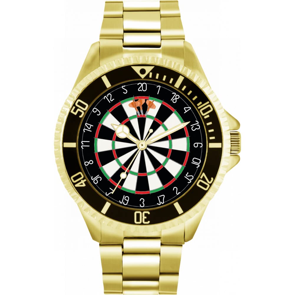 Toff London Mens Orange Dartboard 180 Watch