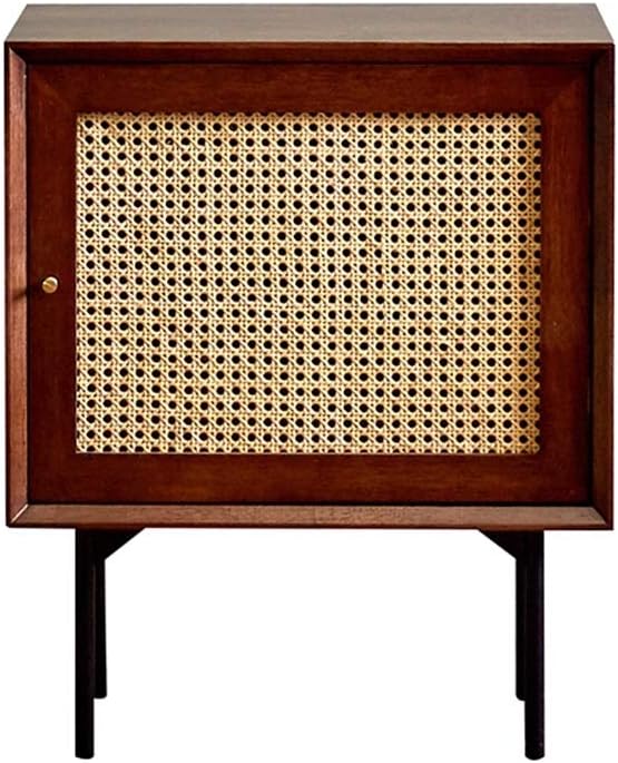 YBWEN Bedside Tables Solid Wood Retro Japanese Style Bedside Bedside