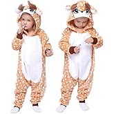 EASUIT Kids Cartoon Animal Onesie Jumpsuit Plush Suit Halloween Christmas Birthday Party Unisex For Girls Boys