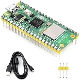 waveshare Pre-Soldered Raspberry Pi Pico 2 W Microcontroller Board with Header,Supports WiFi 4 Wireless and Bluetooth 5.2,Based On RP2350 Dual-Core Processor