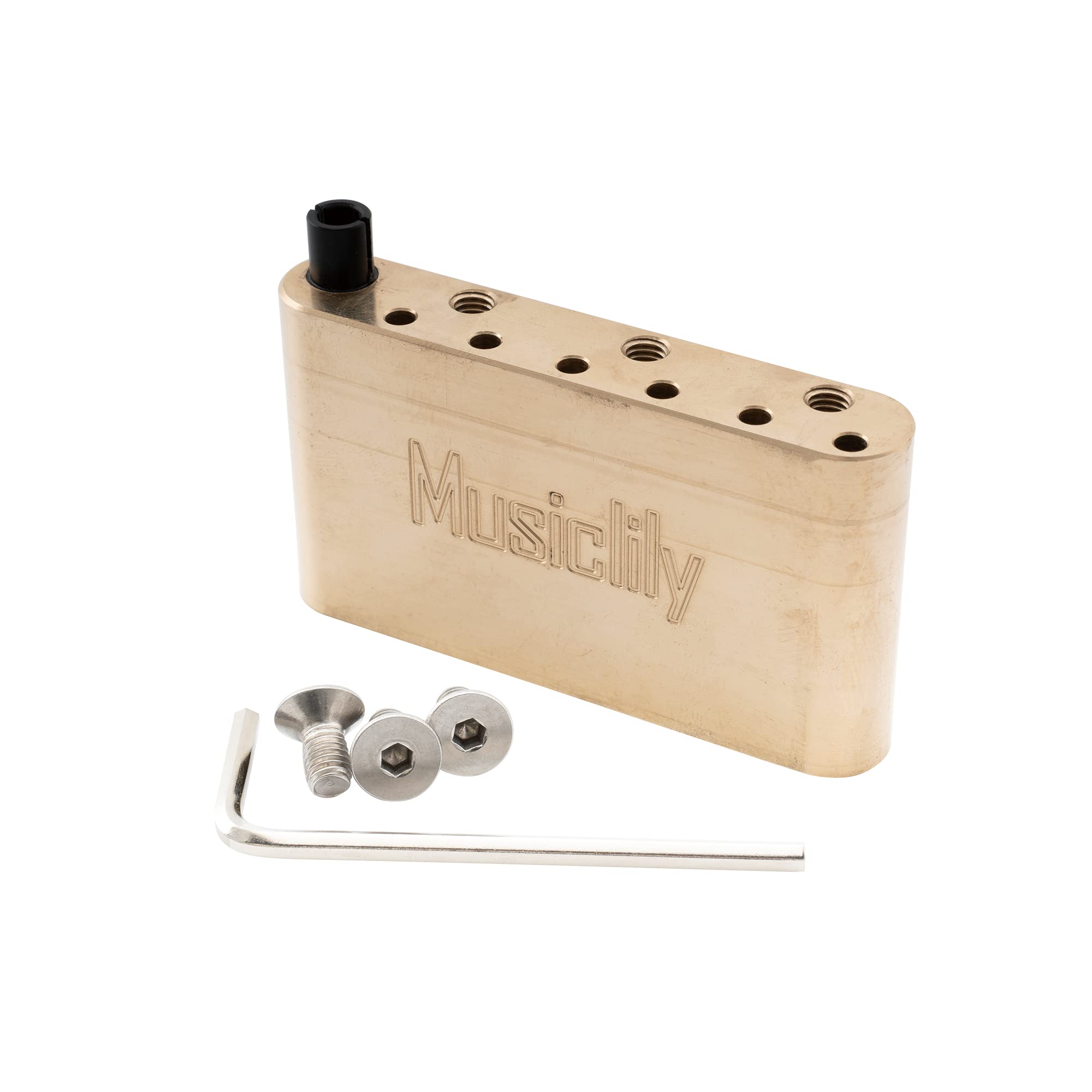 Musiclily Ultra Solide Staal 36mm Kort MIM stijl Tremolo Blok 10.5mm String Spacing voor China Squier Pre-2020 Affinity 6-schroeven Brug Elektrische Gitaar