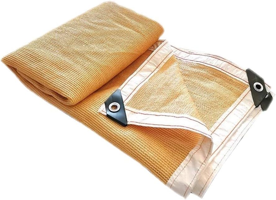 KUYUC 80% Shade Cloth for Garden, Fabric Mesh Shade Net with Grommets for Porch Canopy or Gazebo Plant Cover (Color : Beige, Size : 2x2.5M/6x8FT)
