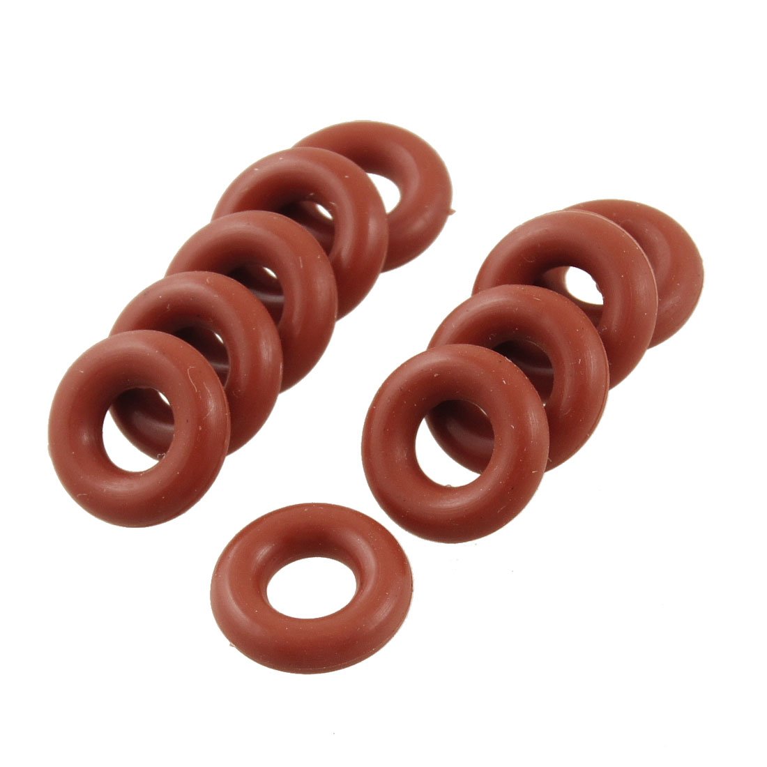 Sourcingmap 10 Pcs Silicone O Ring Seal Sealing Gasket 5mm x 11mm x 3mm