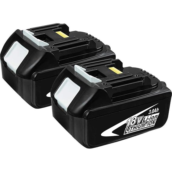 Powayup 2 Stück 18V 3.0Ah für Makita Akku ErsatzAkku Werkzeugakku BL1860B BL1860 BL1850 BL1850B BL1840 BL1830 BL1830B BL1820 