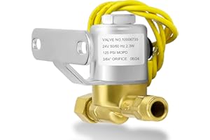 4040 Humidifier Water Solenoid Valve,24 Volts 60 Hz (Yellow) Brass Solenoid Valve Fit for Aprilaire Humidifier 400 400M 500 500M 600 600M 558 550 A 550 568 560A 560 700 700M 768 760A 760 by Cenipar
