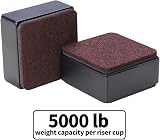 Ezprotekt 1.2in Lift Furniture Risers 4 Pack Carbon Steel Bed Risers 20,000 lb view 4