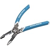 Klein Tools K12075 Heavy-Duty Wire Stripper, Slim-Forged Design, Self-Opening Wire Stripping Tool, Electrical Pliers with Shear Cutter, Cable Stripper Tool