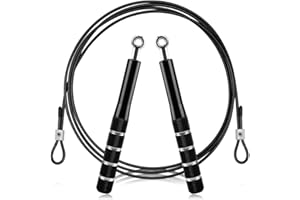 PACETAP Jump Rope, Adjustable Steel Wire Skipping Rope, Workout for Double Unders, Cross Fitness, Boxing, Exercise, Professio