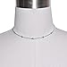 chelseachicNYC Five Cubic Zirconia Crystal Accent Chain Choker Silver