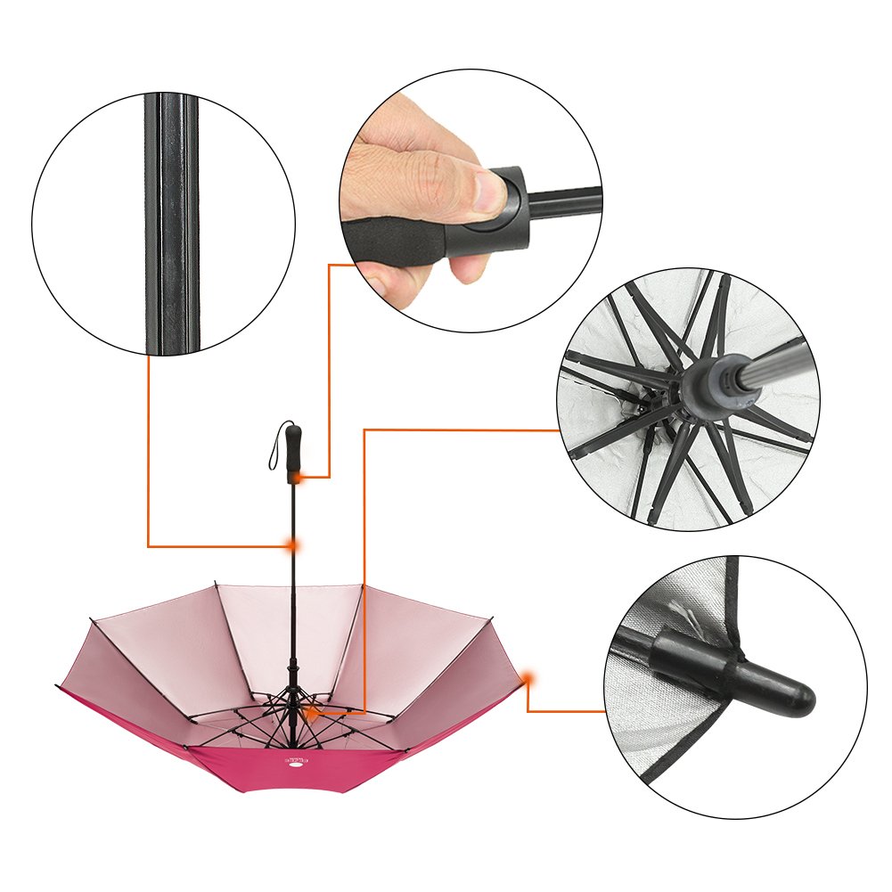 EEZEE Oversize Windproof 2-fold Strong Durable Compact Travel Golf Umbrella