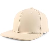 Trendy Apparel Shop Structured 6 Panel Flatbill PU Leather Baseball Cap