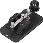 CW Morse Code Key, Morse Code Trainer Machine Telegraph Practice Key Amateur Radio CW Keyer with Buzzer Portable Straight Key Morse Practice Key, for Beginner Performing