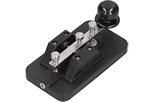 GERNIE Morse Code Key, CW Trainer with Buzzer, Morse Code Key Telegraph Manual CW Practice Tool Trainer, Voice Prompts During Practice for Beginners, Simple Operation