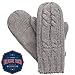 Isotoner Women's Chunky Cable Knit Sherpasoft Mittens