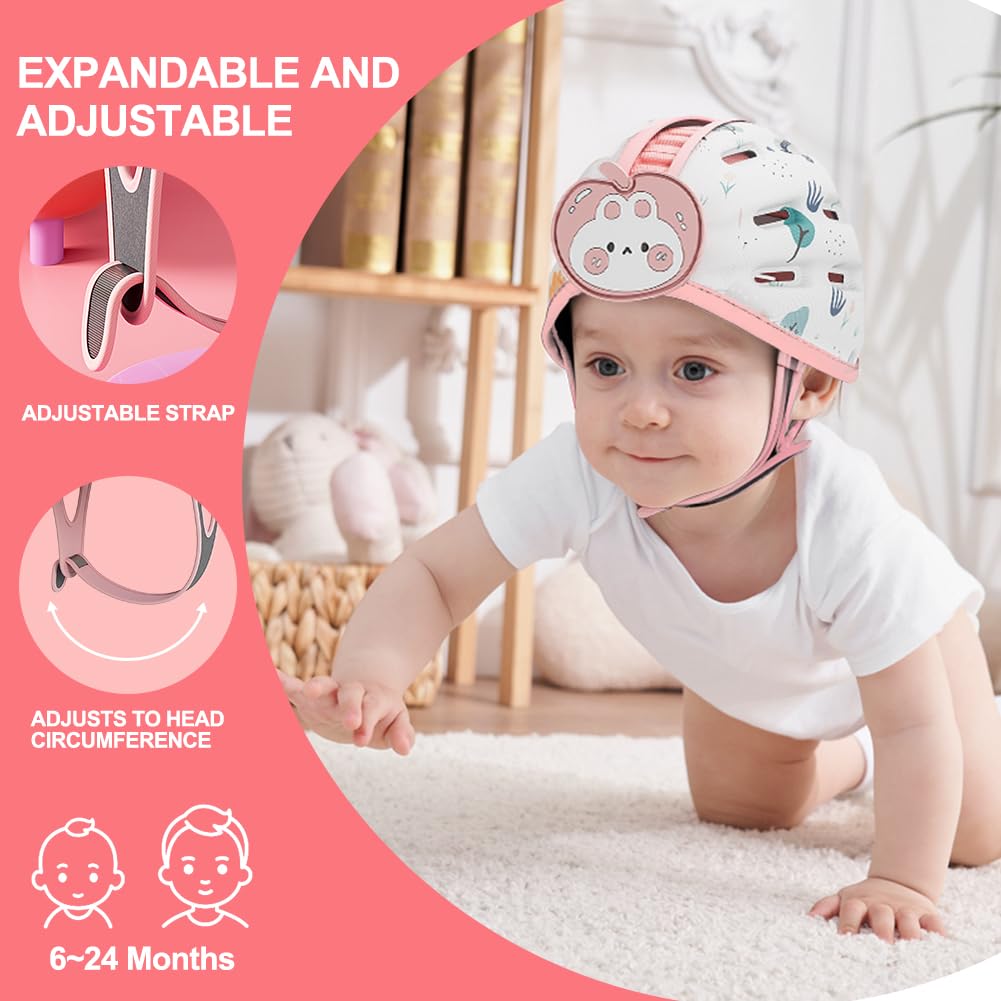 Baby Helmet for Crawling Walking Baby Head Protector Head Protection for Infant Baby Soft Cushion Safety Toddler Headguard 1-2 Years Old 6-12 Months