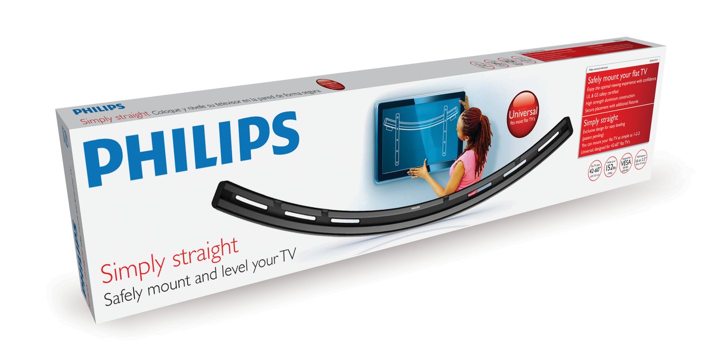 Amazon.com: Philips SQM6375/27 Simply Straight HDTV Fixed Wall Mount for  42- to 60-Inch Screens (Discontinued by Manufacturer): Home Audio & Theater
