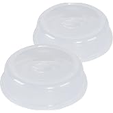 Nordic Ware BPA-free and Melamine Free Plastic Splatter Microwave Cover, 10-Inch (Set of 2), Clear