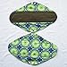 5 Pieces Charcoal Bamboo Mama Cloth/Menstrual Pads/Reusable Sanitary Pads (Overnight (14 inch), Peacock)