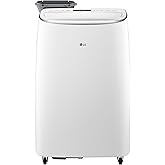 LG 10,000 BTUS SAC Dual Inverter Smart Wi-Fi Portable Air Conditioner, Ultra Quiet Performance 3-in-1 AC, LED Display, Auto E