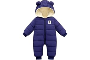 Happy Cherry Baby Snowsuit Winter Coat Warm Hoodie Romper Puffer Jacket