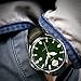 BUREI Men's Date Luminous Military Watch with Green Interchangeable Canvas Band
