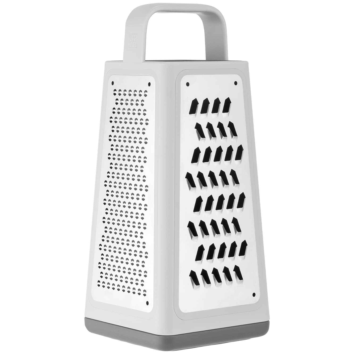 ZWILLING Z-Cut Stainless Steel Square Grater, Multifunctional, Plastic Housing, Two-Way Grating Technology, Grey