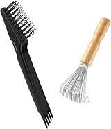 DIVINA VITAE 2Pcs Hair Brush Cleaner Tool Wooden Mini Comb Cleaner with Metal view 2