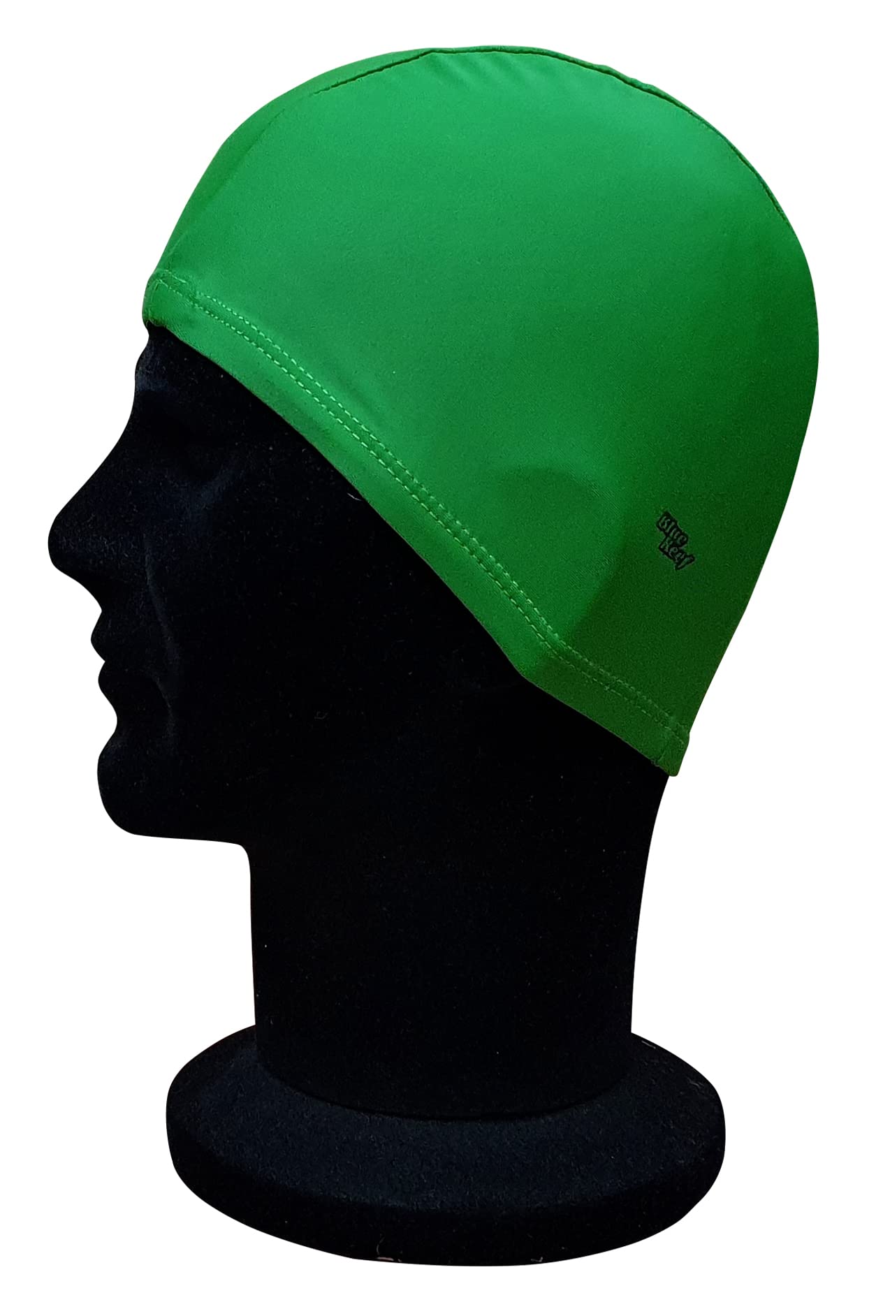 Blue Reef Elasticated Spandex Stretchy Anti Tear Easy Fit Plain Non Waterproof Deluxe Pull On Swimming Hat Swim Cap One Size Suitable For All Ages 3+ Years (Dark Green)