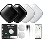 Air Tracker Tags-4 Pack for Android: Bluetooth Tracker Works with Google’s Find Hub | Android Only | Replaceable Battery | Water-Resistance | Smart Tag & Item Finder for Luggage, Key, Suitcases