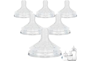 JOYFEED Silicone Bottle Nipples for Philips Avent Natural Baby Bottles,Size 5 Nipple,6m+,Flast Flow, 6 Count