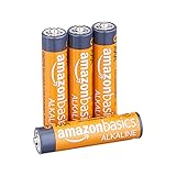 Amazon Basics 4-Pack AAA Alkaline Batteries, 1.5