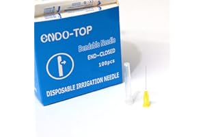MAYYCINCO Junco 23G25G 27G 30GA 30G Dental Sterilized Endo Irrigation N-eedle Tip End-Closed Side Hole Endo S-yringe 100pcsbox Single Side (Yellow,30G)