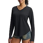 baleaf Women's Long Sleeve Sun Shirts UPF50+ UV Protection V Neck Rash Guard Lightweight Quick Dry Workout Hiking Tops