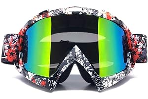 ZDATT Motorcycle Motocross Goggles, Adult ATV Racing Goggles Dirt Bike Goggle Glasses and Ski Snowborading