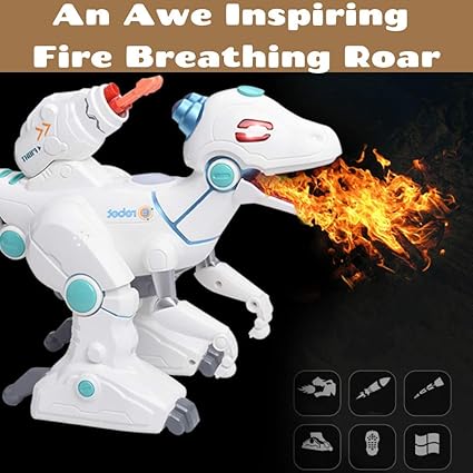 intelligent dinosaur robot with fire