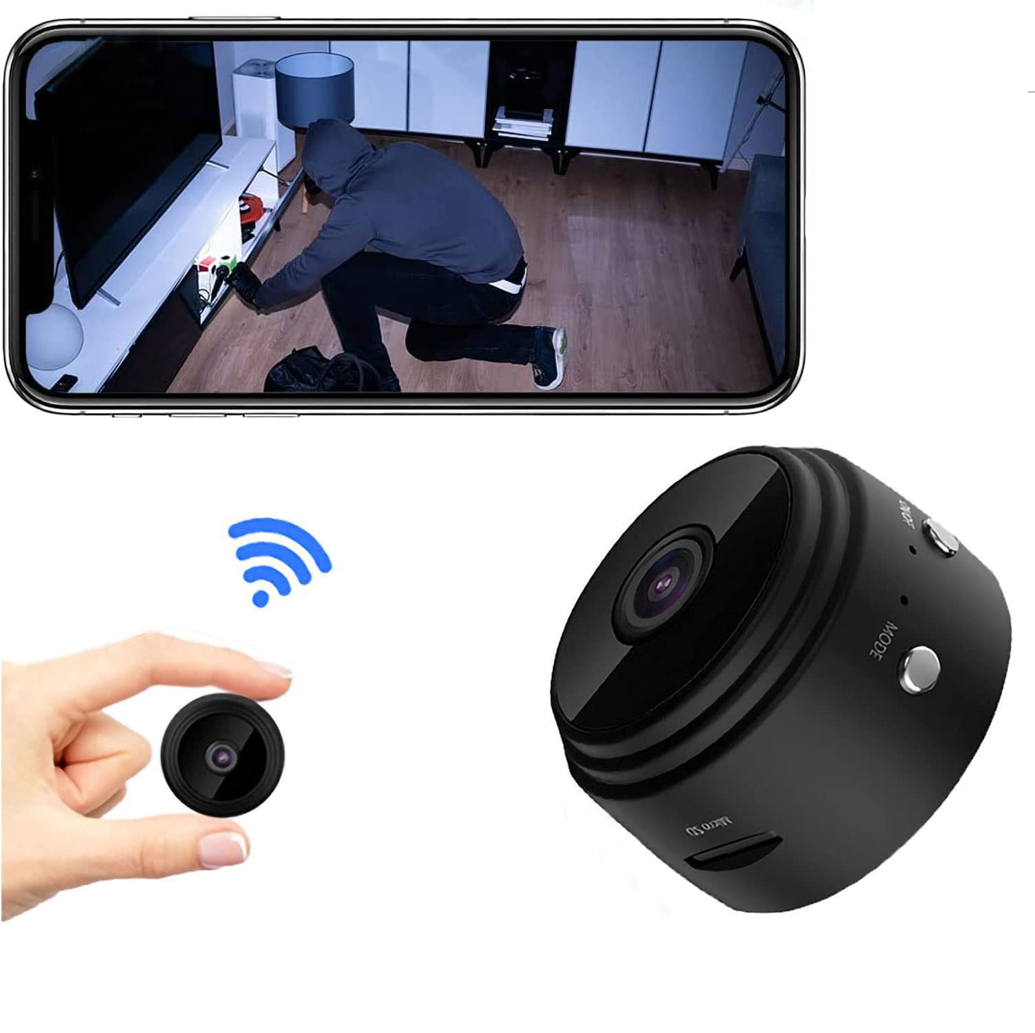 Photo 1 of ***SIMILAR PRODUCT***
senri Mini Security Camera, 1080P HD WiFi Home Indoor Outdoor Camera for Baby/Pet/Nanny, IP Camera Remote Viewing for Security with iOS,Android Phone APP(Video Only)