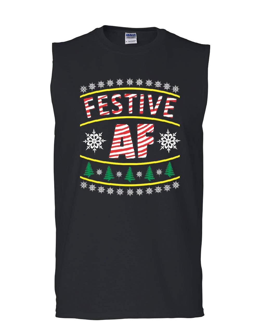 Tee Hunt Festive AF Muscle Shirt Merry 