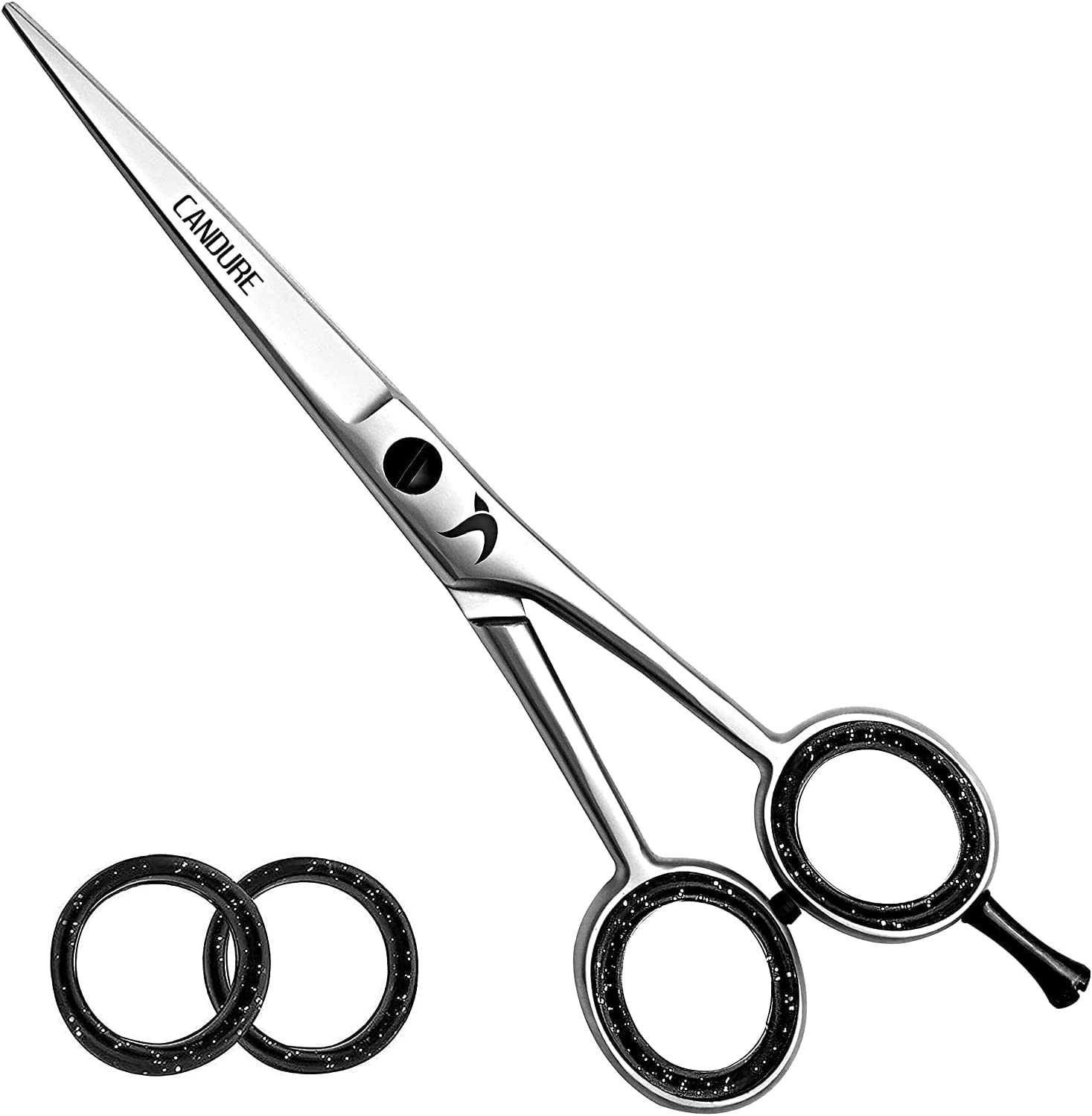 Candure Hairdressing Barber Hair Scissor for Professional 6.5 inch Hairdressers Barbers Stainless Steel Hair Cutting Shears - for Salon Barbers, Men, Women, Children and Adults (Japanese, 6.5")