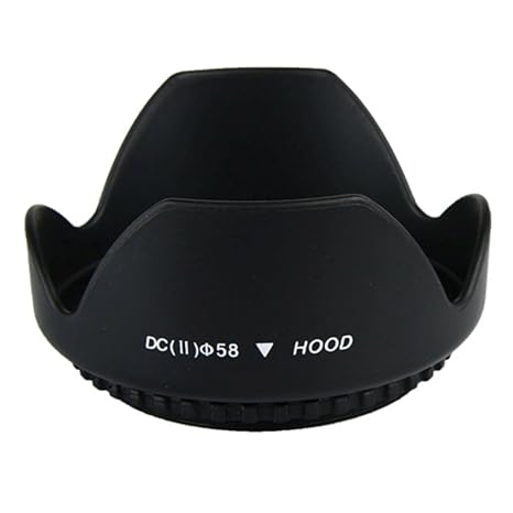 58mm Objetivo Parasol Petal Flor Para DSLR Lentes Canon EOS 450D ...