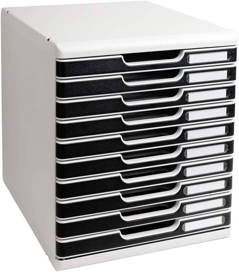 Exacompta, Ref 302014D, Modulo A4 Office, 350 x 288 x 320mm in Size, 10 Closed Drawers (26mm Height)