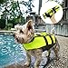 Petvins Dog Life Jacket Inflatable Pet Life Preserver Adjustable Air Sac Swiming Coat Safety Vest Fluorescent Green Small