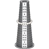 Bracelet Sizer, Stepped Bracelet Sizer Measuring Tool, Markings 5-9.5 inch | 1/4 in Increments,with Anti-slip Base,Jewelry Making, DIY Sizing, Retail Display, Photo Prop, Easy-read Raised Markings, Gray