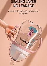 Oberni Baby Sippy Cup with Handle & Strap 270ml Pink Tritan BPA-Free view 4